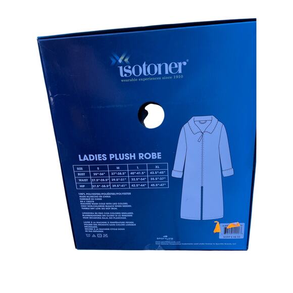 Isotoner Ladies Plush Long Robe – Size Small NWT - Picture 2 of 2
